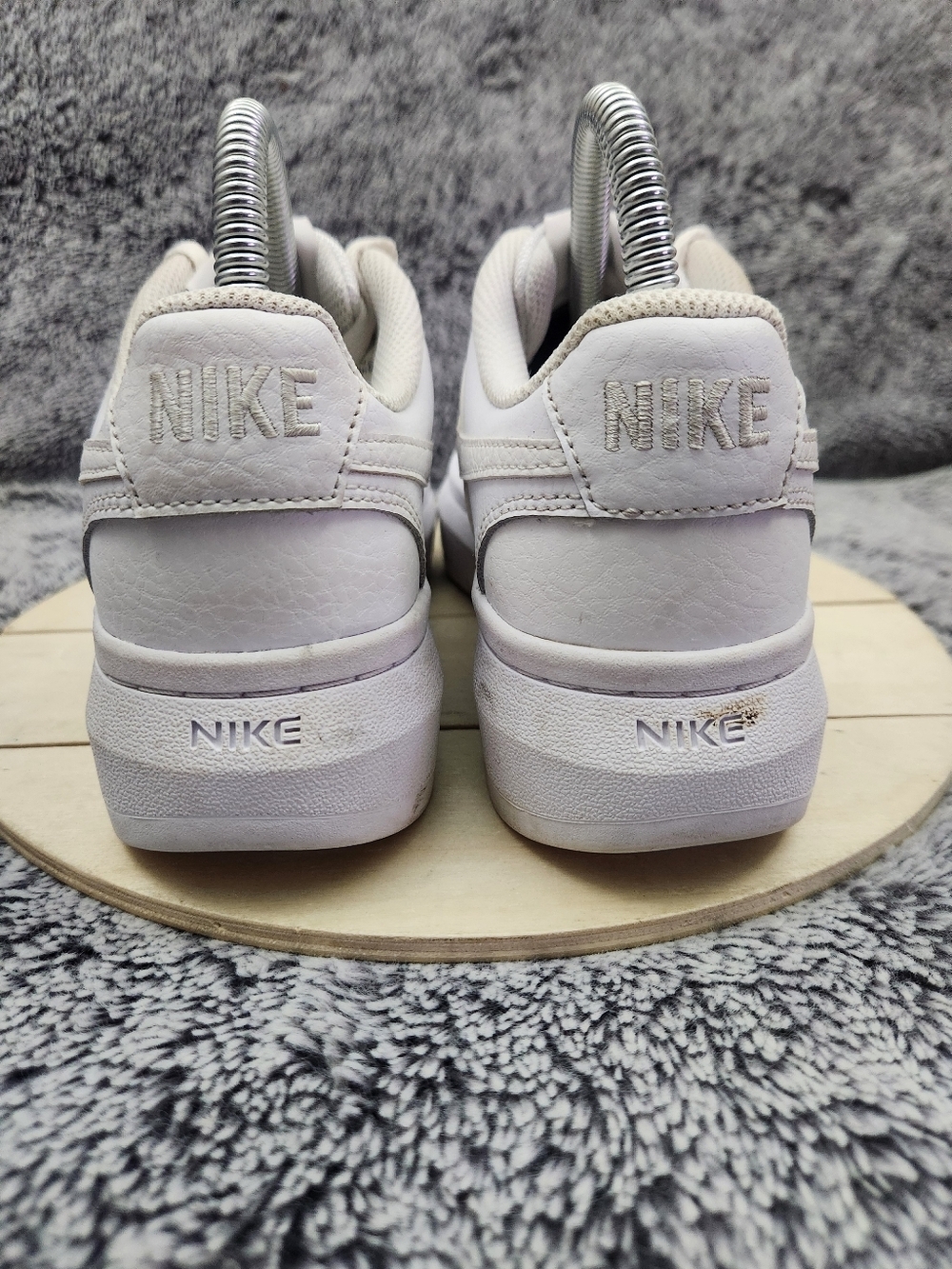 Nike Court Vision Alta Triple White Shoes Women's Size 7.5 - Picture 7 of 9
